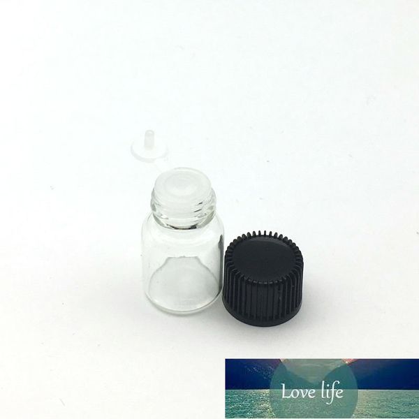 10 pièces bouteille en verre d'huile essentielle rechargeable avec bouchon siamois réducteur d'orifice 2 ml flacons d'échantillon de parfum clair