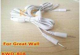 10 Stks Vervanging 2-PIN-elektrode Looddraden Connector Kabels voor Great Wall Tens Acupunctuur Multi-Purpose Health Device KWD 808 I