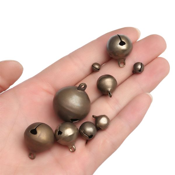 10pcs Retro Bronze Copper Jingle Bells Bricolage Bracelet fait à la main