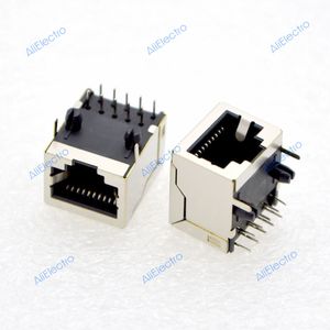 10pcs RJ48 Connecteur réseau 10p10c avec socket de blindage 10 coquille de cuivre noyau jack femelle pcb objectif spécial