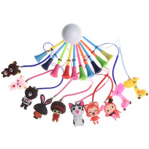 10pcs Rubber Golf Tees Golf Plastic Sit Prévenir les accessoires de perte Gift