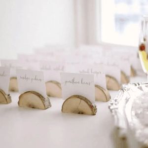 10 pièces rustique bois naturel Table nom numéro Place porte-carte mémo Note Po photo Clip décor pour fête de mariage anniversaire 240119