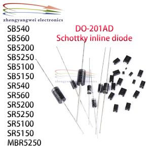 10PCS Schottky diode SB540 SB560 SB5200 SB5250 SB5100 SB5150 SR540 SR560 SR5200 SR5250 SR5100 SR5150 MBR5250 Transistor Origineel