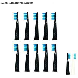 Têtes de brosse à dents électriques 10pcs Remplacement des brosses à dents sonores 899 Ensemble 10 pour SG910507958515949575551 240418