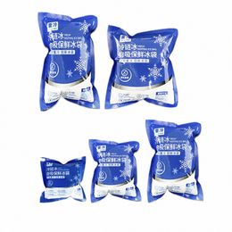 10pcs pack de glace auto-amorçante sac de glaçage réutilisable douleur boissons froides Compr réfrigérer les aliments de pique-nique garder les packs de glace sèche fraîche O8VM #