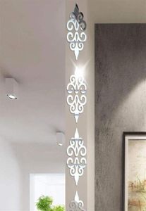 10pcs carreaux auto-adadhésifs 3D Miroir mural autocollants muraux décale de maison Poster240y2104314
