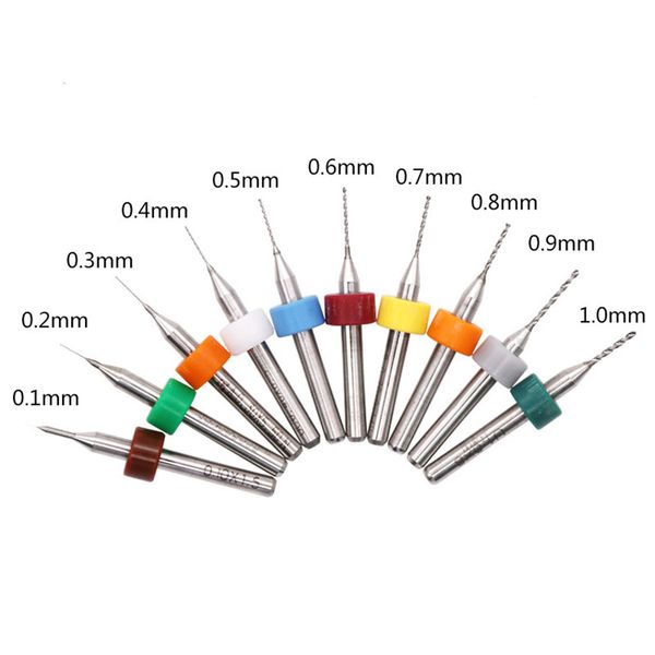 0.1mm - 1.0mm 1.1 - 2mm 2.1 - 3.0mm Tungstène Acier PCB Circuit Imprimé Carbure Micro Forets Outil pour SMT CNC 500 pcs/lot