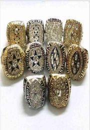 10stcs Set 1971 1977 1992 1993 1995 Cowboys Ship Ring Size 11 Souvenir Fan Whole Drop1046933