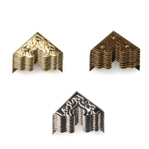 10 -stcs/set 25 mm antieke meubels metalen ambachten sieradendoos hoek voet houten kast hoekbeschermer decoratieve hoek