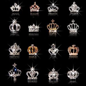 10 unids/set 3D Nail Art Jewelry Silver Gold Crown Shape Nail Jewelry Shining Crystal Rhinestones Nail Jewelry Accessories ML723 #