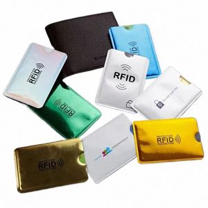 10pcs / set feuille d'aluminium anti-magnétique porte-carte bancaire antivol anti-démagnétisation RFID Case ID carte de crédit titulaire de protection P0MV #