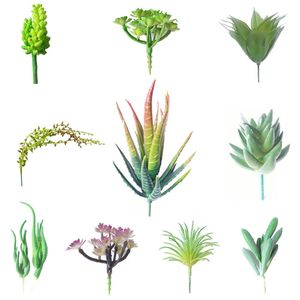 10pcs / set plantes succulentes artificielles fleurs faux cactus plantes en plastique fournitures de fête pour la maison mariage jardin décoration nouveau 2018 C18112601