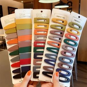 10 -stcs/set candy color bb clips vrouwen meisjes geometrische haarspeld haarspeld barret mode haaraccessoires set