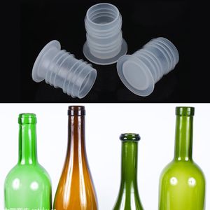 10pcs / Set New White Plastic Wine Stopper Remplacement de bouteille de bouteille PE Bouchons de bouteille de bougie en verre SEAVER SEAL PLIG CUILL