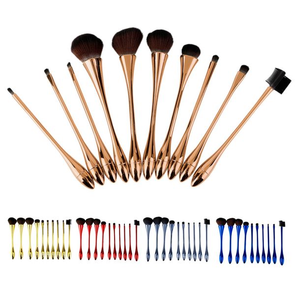 10 pièces/ensemble professionnel maquillage du visage brosse ensemble femme cosmétique fard à paupières fond de teint pour les lèvres maquillage brosses ensemble offre spéciale pas cher