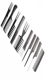 10 pièces ensemble brosse à cheveux professionnelle peigne Salon de coiffure antistatique peignes à cheveux 260w3525969