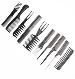 10pcs Set Professional Hair Brush Peigt Salon Barber Hair Antistatic Hair Combs 260W2923318