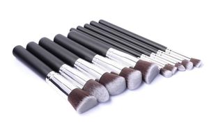 10 stks / set Professionele Make-up Borstels Set Cosmetische Makeup Tool Powder Foundation Eyeshadow Blush Blend Borstel Kit Gereedschap Geschenk Drop Shipping