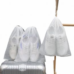 10pcs / set chaussures sac de rangement anti-poussière protéger couvre portable n-tissé cordon clair pochette de voyage sacs suspendus classés N2SR #