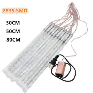 10PCS / Set Tube de pluie de pluie de météores décoratifs imperméables 2835 SMD LED String Light 30CM 50CM 80cm Patio Jardin Escaliers Corridors2149