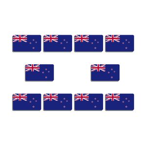 10 unids/set broche de Zelanda Vintage hermosa bandera Pin de solapa para mochilas sombrero bolsa insignia de resina baratijas patrióticas