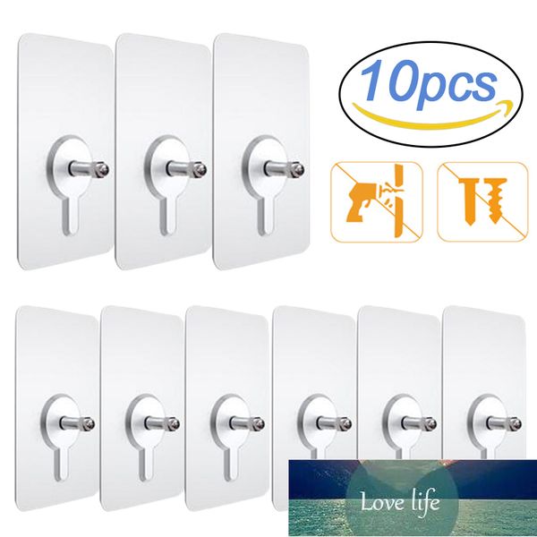 10Pcs Ganci da parete adesivi per mensole Armadio trasparente Scaffale per mensole Appendiabiti da parete Cucina Bagno Vite Gancio Appendiabiti Prezzo di fabbrica Design esperto Qualità Ultimo stile