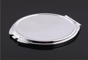 10 pièces miroir Compact blanc argenté miroir de maquillage rond en métal cadeau promotionnel pour noël T2001144878944