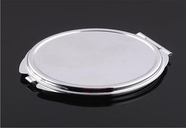 10 pièces miroir Compact blanc argenté miroir de maquillage rond en métal cadeau promotionnel pour noël T2001144878944