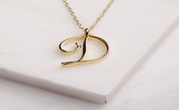 10 STKS Zilver Kleine Initial Alfabet Hoofdletter Ketting Alle 26 Engels AT Cursief Luxe Monogram Naam Woord Tekst Karakter Pe3291083