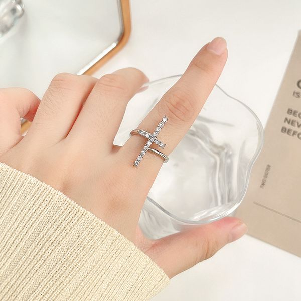 10 pièces bague d'ouverture en forme de croix Simple pour femme bijoux de mode de fête de mariage fille