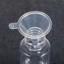 10 piezas pequeños embudo de plástico transparente mini embudo de aceite líquido para botellas de llenado de botellas suministros de laboratorio herramienta escolar experimental