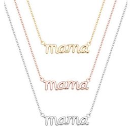 10 pièces petite maman maman maman lettres collier estampillé mot initial amour Alphabet mère colliers pour Thanksgiving fête des mères 236S