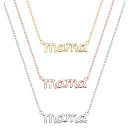 10pcs Small Mama Mom Momm Mommy Letters Collier estampé Mot Ilitim