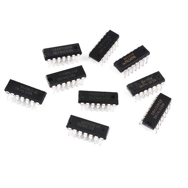 10 pièces SN74LS00 DIP16 SN74LS01 02 03 04 05 06 07 08 09 10 11 14 puce en ligne SDIP-14 prise droite IC électronique