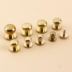 10 piezas de latón sólido Sam Brown Brown Butonscrew Atred Cabeza redonda Post Poss Cainales Riverios de uñas Diy Craft Accessory