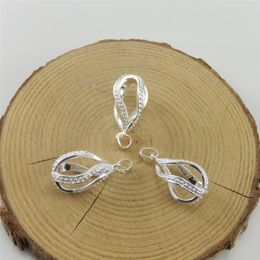 10 stuks spiraalvormige decoratie biedt zilveren vergulde kralenkooihanger - voeg je eigen parelsteen toe om het aantrekkelijker te maken275T