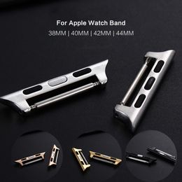 10 pièces bande d'adaptateur en acier inoxydable pour remplacement de connecteur Apple Watch 40mm 44mm bande 1: 1 parfait pour l'adaptateur série 4 bracelet de bricolage 5 paires