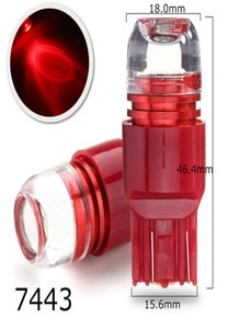 10 pièces stroboscope clignotant rouge 12V T20 7443 LED voiture arrière feu stop ampoule lampe d'arrêt voiture lumière inverse stroboscope clignotant Lamp4686737