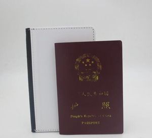 10 Uds sublimación en blanco portatarjetas de pasaporte cubierta de impresión de transferencia de corazón funda de pasaporte de cuero PU