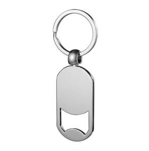 10pcs Sublimation DIY Blank White Bottle Opener Key Ring Chain Mini Aluminum Alloy Kitchen Keychain Metal Beer Bar Tool
