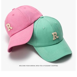 10PCS gorra de béisbol al aire libre de verano para mujer con ala curvada y tapa blanda protección solar gorra de pesca MUJER gorras de bola al aire libre Moda simple SEÑORAS ROSA 14 colores