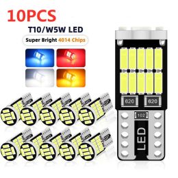 10 pièces T10 W5W 194 501 Led Canbus aucune erreur lumière intérieure de voiture T10 26 SMD 4014 puce blanc pur instruments lumières B