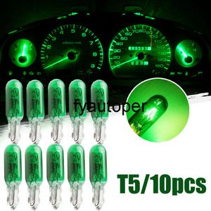 10 stks T5 501 W5W 12V 1.2W auto LED -verlichting voor auto -interieur onderdelen dashboard dashboard dashboard meter gloeilampen groene auto -producten