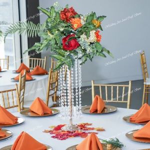 10 -stcs) lange 60 cm/50 cm/70 cm/80 cm/100 cm) bruiloftsbenodigdheden goud metaal kristal bloemstand trouwtafel decoratie centerpieces 146