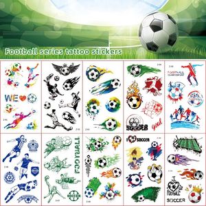 10 stks tijdelijke tatoeages voor kinderen voetbalvoetbal fan nep tattoo sticker mouwen waterdichte man kind 240418