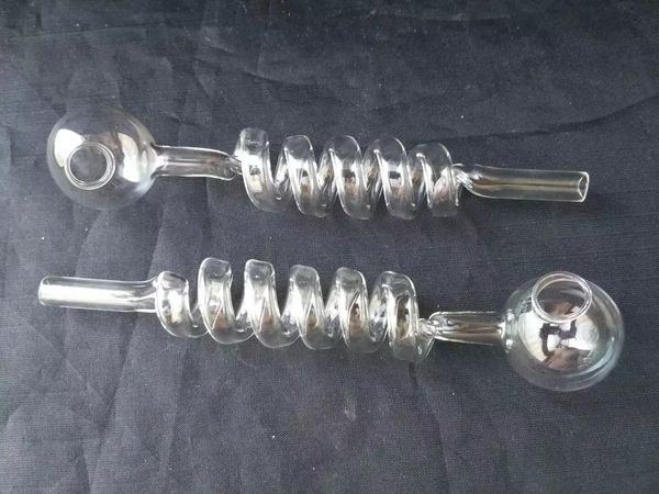 10 piezas de olla de vidrio engrosada de 5 espirales - gongs de pipa para fumar narguile - plataformas petrolíferas bongs de vidrio pipa para fumar narguile de vidrio - vap-vaporizador