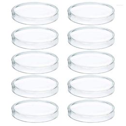 10 pièces plats en plastique transparents Petri avec couvercle plaques de tissus cellulaires transparents fournitures de laboratoire éducatifs