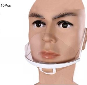 10 -stcs transparant plastic gezichtsmasker omgevingen voor tattoo -reinigingspullen permanente make -up accessorie accessoire de tattoo1726604