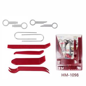 10 stks Trim Removal Tool Set Voor Auto Pry, Paneel Deur, Voertuig Dash Radio Audio Installer HM-1098