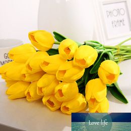 10 stks Tulip Artificial Flower Branch PU Tulipas Flor Artificial Bouquet Real Touch Fake Flower for Wedding Home Table Decoration